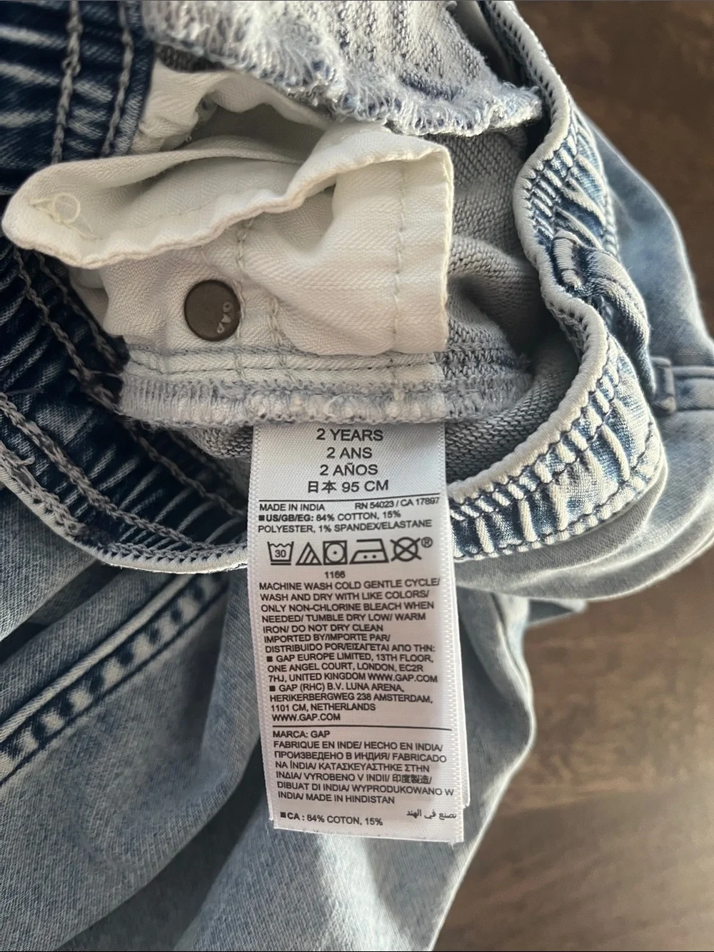 GAP Light Wash Drawstring Kids Jeans 2T
